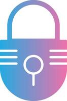 Lock Glyph Gradient Icon Design vector