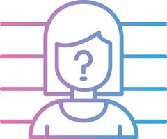 Suspect Line Gradient Icon Design vector
