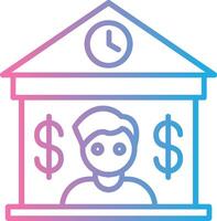 Real State Agent Line Gradient Icon Design vector