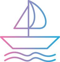 Sailing Line Gradient Icon Design vector