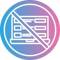 Prohibited Sign Glyph Gradient Icon Design vector