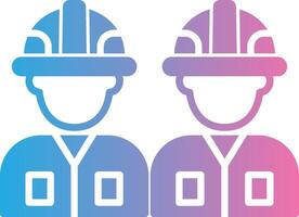 Worker Glyph Gradient Icon Design vector