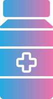 Pill Jar Glyph Gradient Icon Design vector