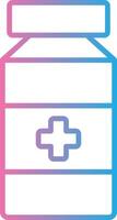 Pill Jar Line Gradient Icon Design vector