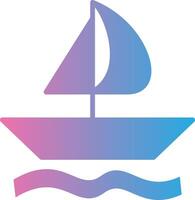 Sailing Glyph Gradient Icon Design vector