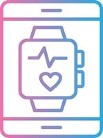 Smartwatch Line Gradient Icon Design vector