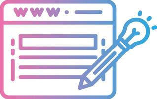 Website Design Line Gradient Icon Design vector