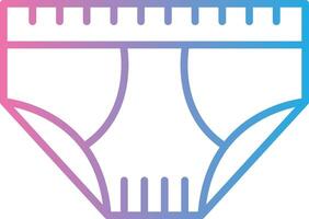 Underwear Line Gradient Icon Design vector