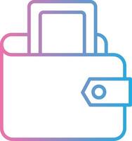 Digital Wallet Line Gradient Icon Design vector