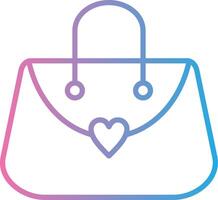 Purse Line Gradient Icon Design vector