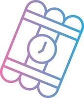Bomb Line Gradient Icon Design vector
