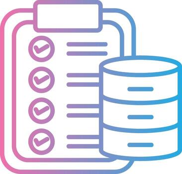 Checklist Line Gradient Icon Design vector