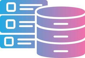 Databases Glyph Gradient Icon Design vector