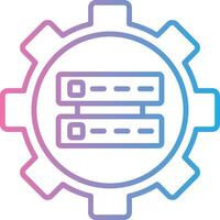 Data Management Line Gradient Icon Design vector