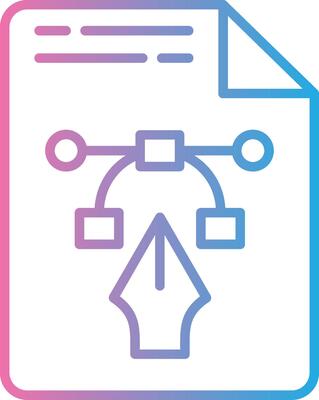 File Line Gradient Icon Design