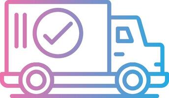 Approve Delivery Line Gradient Icon Design vector
