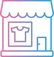 ropa tienda línea degradado icono diseño vector