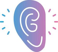 Listening Glyph Gradient Icon Design vector