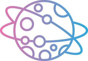 Planet Line Gradient Icon Design vector