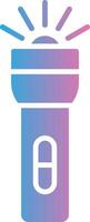 Flashlight Glyph Gradient Icon Design vector