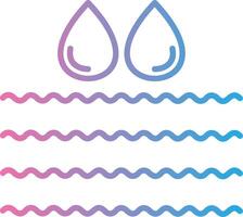 Water Line Gradient Icon Design vector