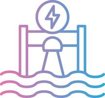 Hydroelectricity Line Gradient Icon Design vector