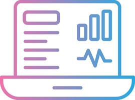 Dashboard Line Gradient Icon Design vector
