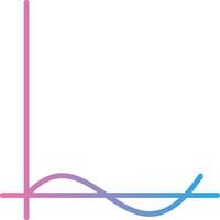 Wave Chart Line Gradient Icon Design vector