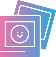 Photograph Glyph Gradient Icon Design vector