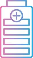 Battery Level Line Gradient Icon Design vector