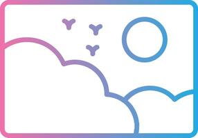 Picture Line Gradient Icon Design vector