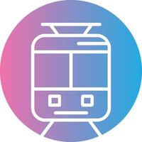 Underground Train Glyph Gradient Icon Design vector