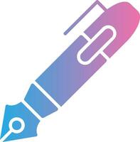 Pen Glyph Gradient Icon Design vector