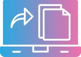 File Glyph Gradient Icon Design vector