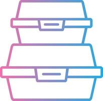 Food Container Line Gradient Icon Design vector