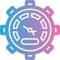 Speedometer Glyph Gradient Icon Design vector
