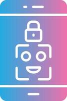 Facial Recognition Glyph Gradient Icon Design vector