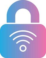 Padlock Glyph Gradient Icon Design vector