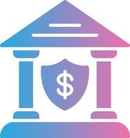 Bank Glyph Gradient Icon Design vector