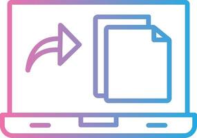 File Line Gradient Icon Design vector