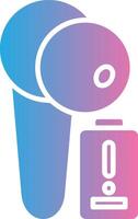 Earbud Glyph Gradient Icon Design vector