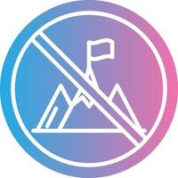 Prohibited Sign Glyph Gradient Icon Design vector