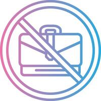 Prohibited Sign Line Gradient Icon Design vector