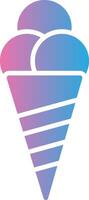 Ice Cream Cone Glyph Gradient Icon Design vector