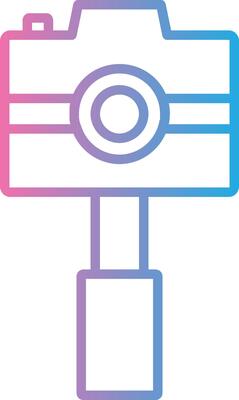 Underwater Camera Line Gradient Icon Design