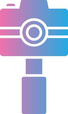 Underwater Camera Glyph Gradient Icon Design