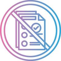 prohibido firmar línea degradado icono diseño vector