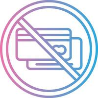 Prohibited Sign Line Gradient Icon Design vector