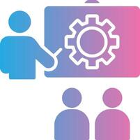 Training Glyph Gradient Icon Design vector