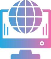 Worldwide Glyph Gradient Icon Design vector